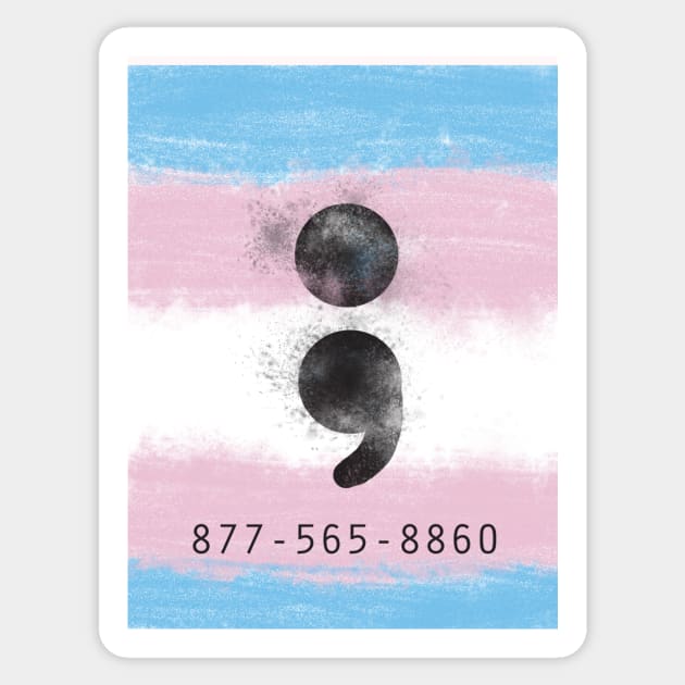 trans Suicide hotline Sticker by graham_Quackerxo